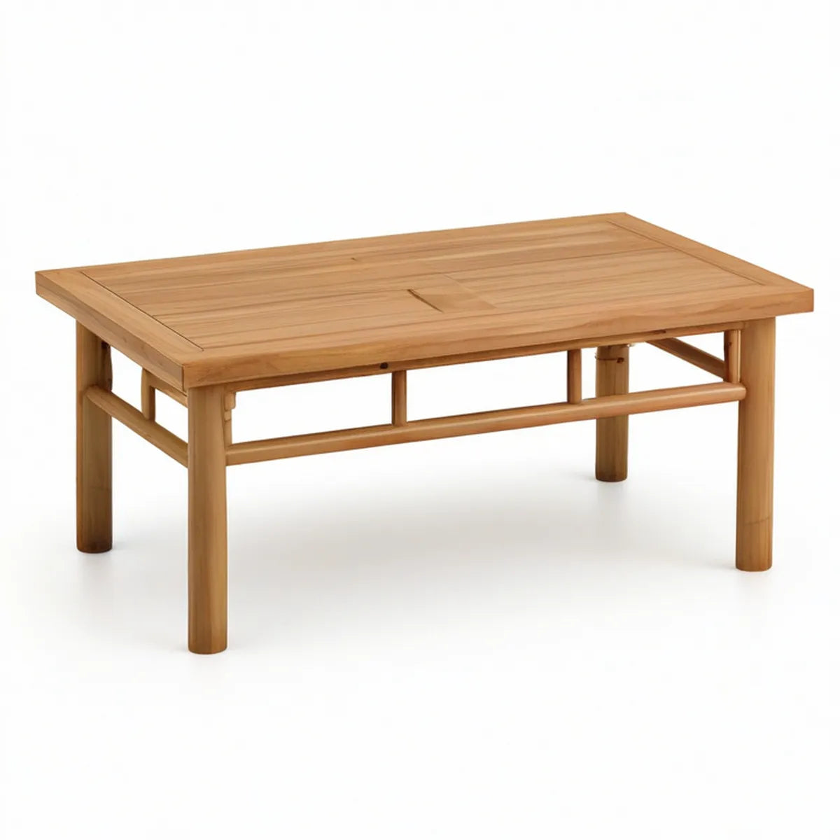 Bambusový konferenční stolek s výklopnou deskou a úložným prostorem, přírodní hnědá, 120 × 60 × 45 cm